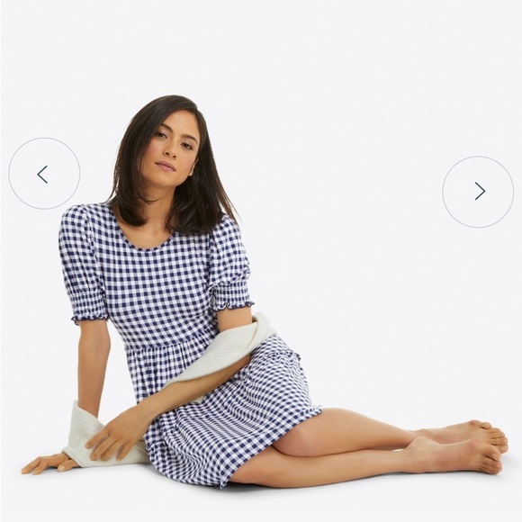 Draper James Lee Ann Dress in Blue & White Gingham - Picture 2 of 11